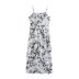 Side Slit Printed Sling Dress NSAM109498