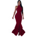Solid Color Sleeveless Prom Dress NSHWM109585