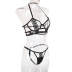 See-Through Hollow Hanging Neck With Underwire Underwear Set NSWY109653