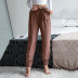 Lace-Up Solid Color Slim-Fit Pants NSDMB100211