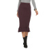 Ruffled Slim-Fit Mid-Length A-Line Skirt NSJR100281