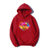 Hooded Color Butterfly Lips Print Long-Sleeved Fleece Sweatshirt NSYAY100901