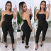 solid color sleeveless tube top two-piece set nihaostyles wholesale clothing NSXYZ100454
