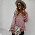 summer solid color ruffled long-sleeved V-neck Top nihaostyles wholesale clothing NSDY100527