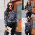 High-Necked Leopard Printed Bottoming T-Shirts NSLM100593