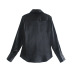 Long-Sleeved Slim Silk Satin Texture Shirt NSLQS101338