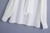White Long-Sleeved Lace-Up Shirt NSXFL101438