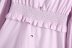 Purple Long-Sleeved Square-Neck Elastic Dress NSXFL101449