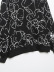 Black Round Neck Floral Printed Sweatshirt NSXFL101456