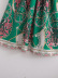 Floral Print Lace-Up Dress NSXFL101457