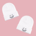 Sombrero de lana de punto con cara sonriente Menos dos NSTQ101034