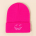 Sombrero de lana de punto con cara sonriente Menos dos NSTQ101034