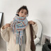 Knitted Soft Plaid Cashmere Tassels Scarf NSCM101052