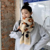Solid Color Flowers Knitted Woolen Scarf NSCM101081