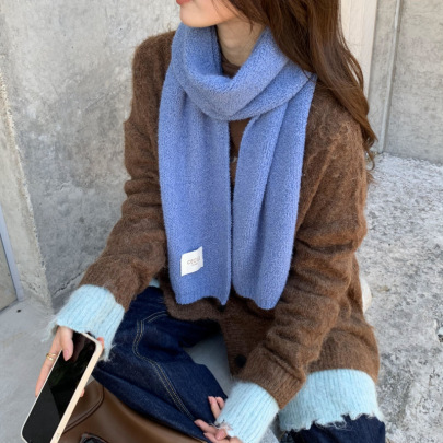 Soft Knitting Warm Retro Short-board Wool Scarf Nihaostyles Wholesale Clothes NSCM101095