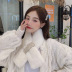 Plush Leather Buckle Mbroidery Thick Imitation Fur Scarf NSCM101101