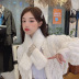 Plush Leather Buckle Mbroidery Thick Imitation Fur Scarf NSCM101101