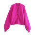 Solid Color Stitch Sweater Cardigan NSLQS101317