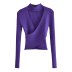 Hollow Knit Long Sleeve Slim Sweater NSLQS101333