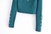 Suéter acanalado de solapa de color liso NSBRF101381