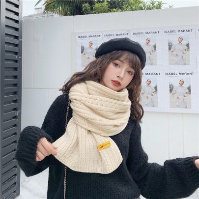 Pure Color Knitted Wool Scarf Nihaostyles Clothing Wholesale NSCM101565