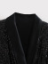 Black Sequined Long-Sleeved V-Neck Lace-Up Dress NSBRF101624