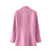 Pink Long-Sleeved With Pockets Blazer NSLQS101692