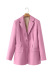 Pink Long-Sleeved With Pockets Blazer NSLQS101692