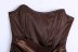 Vestido plisado con parte superior de tubo marrón NSLQS101699