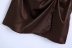 Vestido plisado con parte superior de tubo marrón NSLQS101699