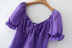 Satin Short Sleeve Lace-Up Dress NSLQS101748