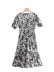 V-Neck Printed Short Sleeve Dress NSLQS101776