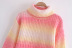 Waffle Knitted Striped Turtleneck Sweater NSLQS101816