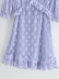 Short-Sleeved Purple Lace Waist Dress NSLQS101843