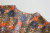 Court Print V-Neck Short-Sleeved Dress NSXFL101863