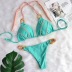 Green Rope Strap Bikini Split 2 Piece Swimsuit NSKLL102262