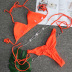 Sexy Rhinestone Stitching Solid Color Bikini 2 Piece Swimsuit NSKLL102272