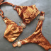 Sexy Metal Pineapple Decorated Bikini 2 Piece Swimsuit NSKLL102274