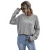 Loose Round Neck Twist Knitted Sweater NSDMB102376