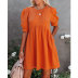 Casual Solid Color Round Neck Short Sleeve Dress NSJIM104445