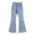fashion high-waist denim flared pants NSHS34234