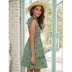 short-sleeved V-neck floral dress NSSA34308