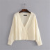 casual fashion simple V-neck sweater top  NSLD35473