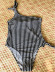 traje de baño de una pieza de encaje de un solo hombro de color sólido NSHL35534