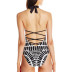 Printed Halter Sexy One-Piece Swimsuit NSHL35541