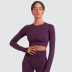 knitted solid color seamless sports two-piece suit NSNS35561