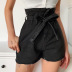 pantalones cortos de mezclilla oscuros de cintura alta NSXE35590
