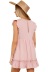 A-line sleeveless V-neck solid color dress NSHZ35712