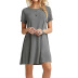 short-sleeved solid color dress  NSHZ35723