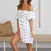 sexy one-shoulder printed chest wrap dress  NSHZ35739